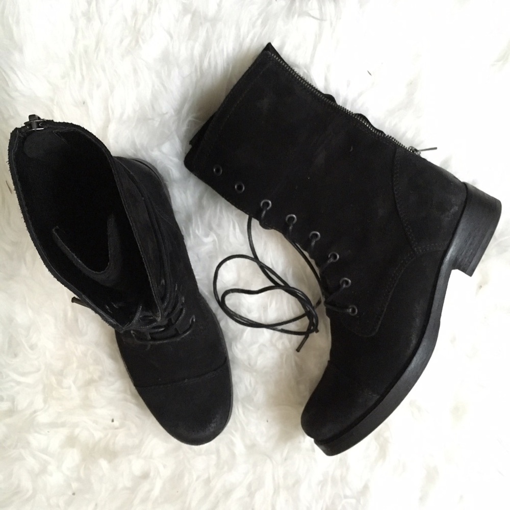 All Saints Black Moto Boots